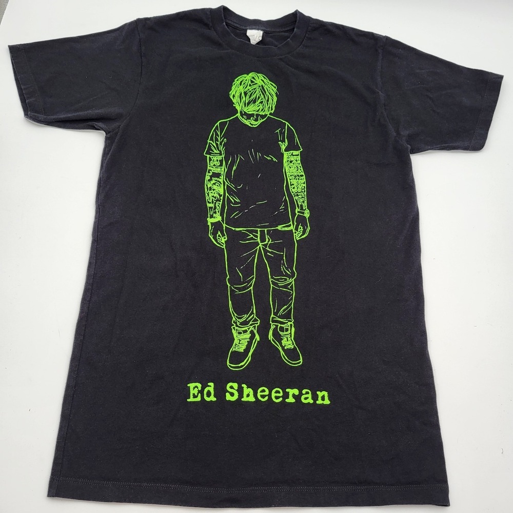 Ed Sheeran X Multiply Tour T-Shirt Size Small Black Double-Sided Concert Tee